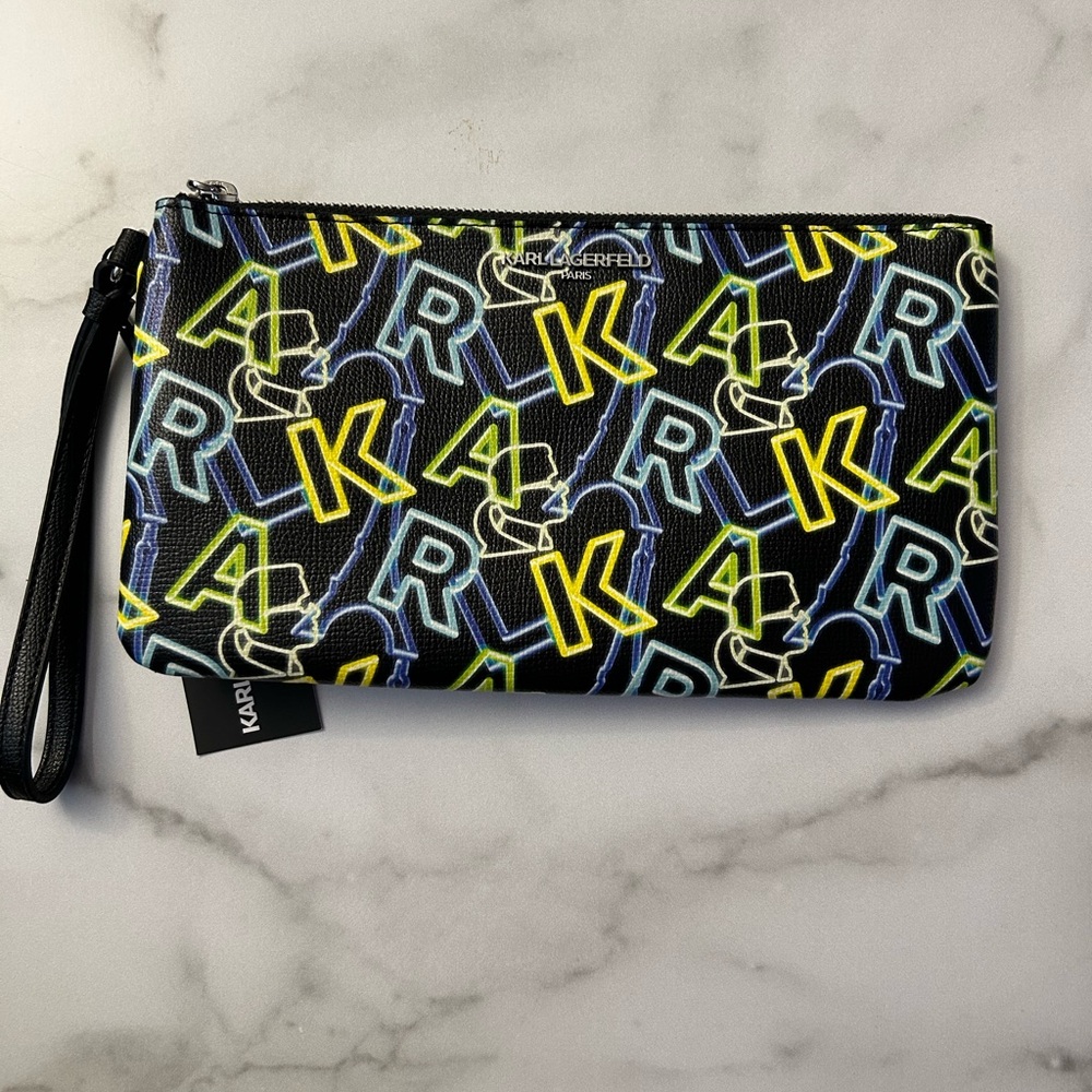 Karl Lagerfeld Paris Print Clutch.